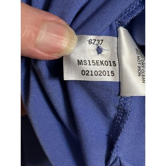 Peter Millar Summer Comfort Men’s Size L Blue Golf Polo Shirt PGA Tour Logo - Picture 9 of 11